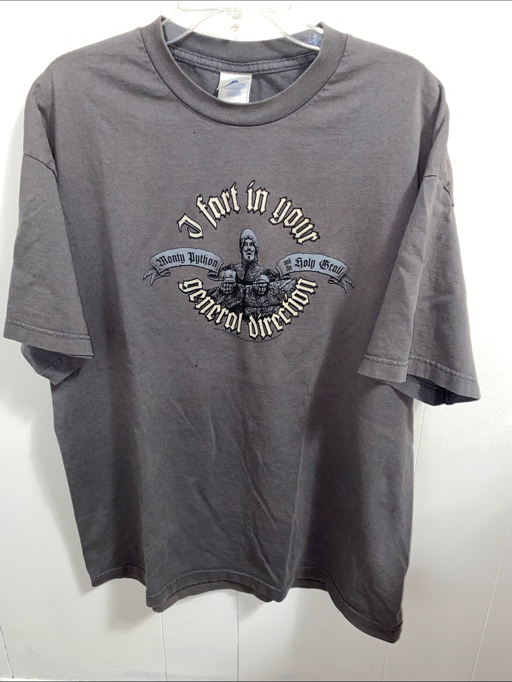 Monty Python & The Holy Grail I Fart in your general direction Gray Graphic Tee